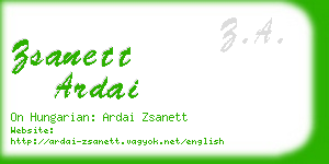 zsanett ardai business card
